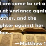 Significado de Mateo 10:35: Vine A Dividir A La Madre Contra La Hija