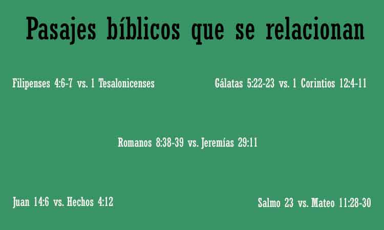 Escrituras bíblicas en comparación