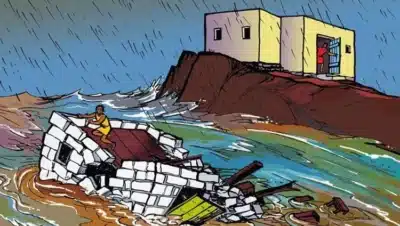 Parábola de la casa edificada sobre la roca y la arena